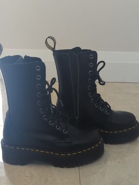 Dr. Martens 10 Hole Jadon Platform Combat Boots With Zipper